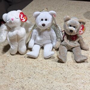 Ty Beanie Babies - Blessed, Halo II and 1999 Signature Bear ALL RARES